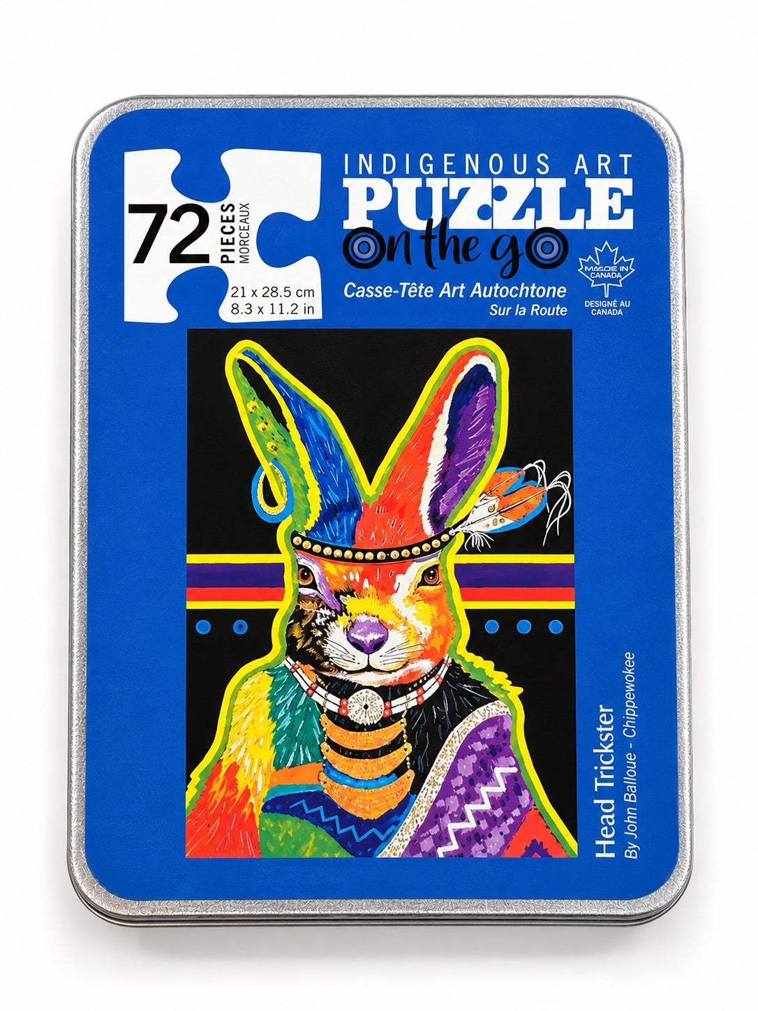 Head Trickster Indigenous Art Puzzle - 72 pieces