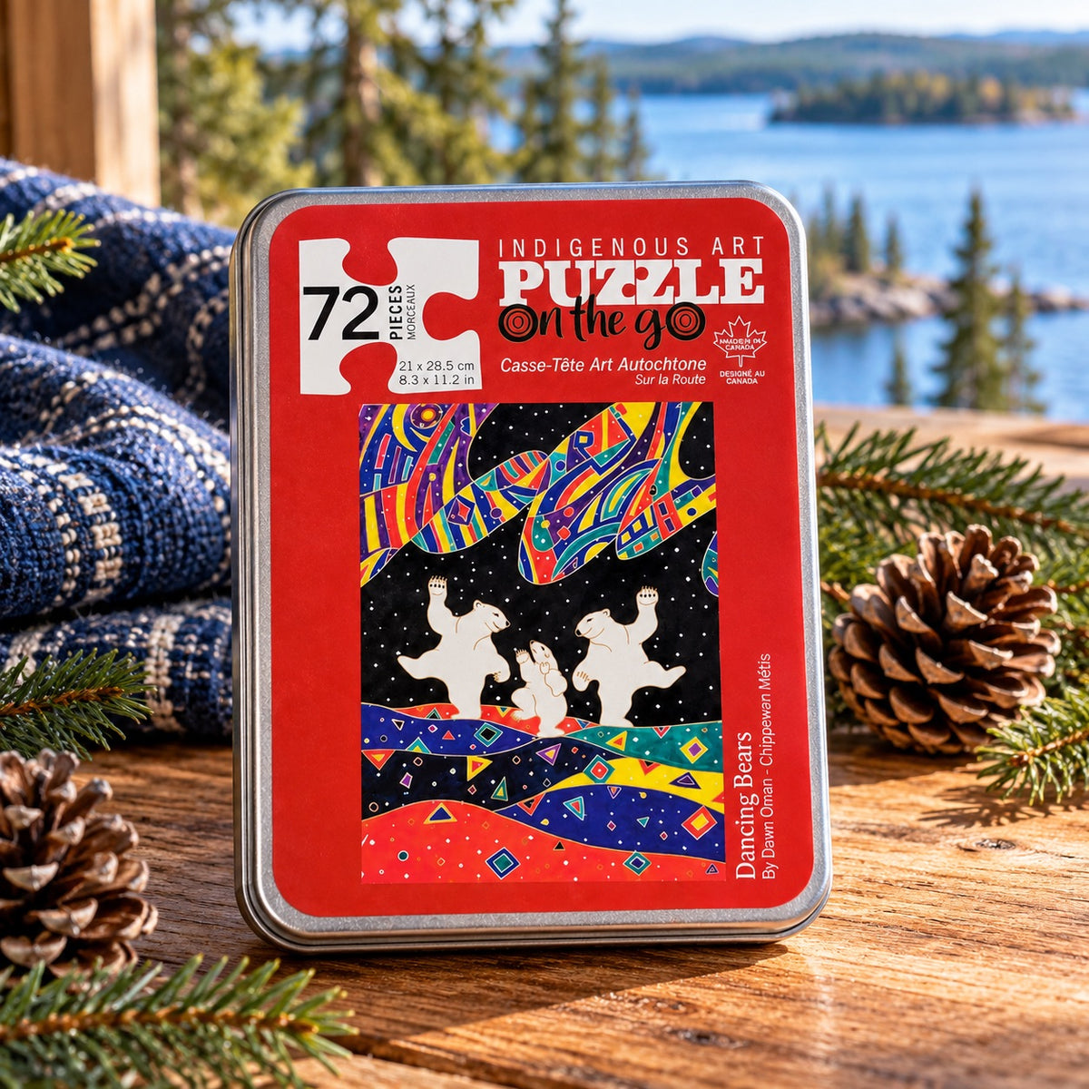 Dancing Bears Indigenous Art Puzzle - 72 pieces