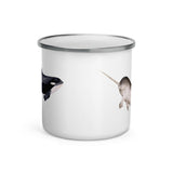 Narwhal and Orca Camp Mug