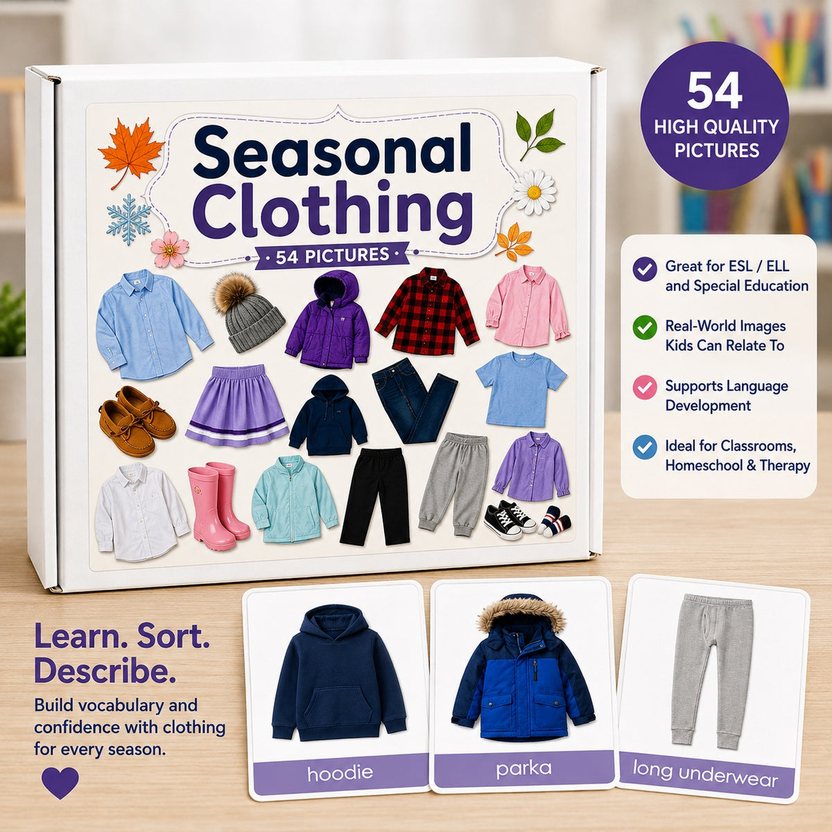 Seasonal Clothing Picture Cards