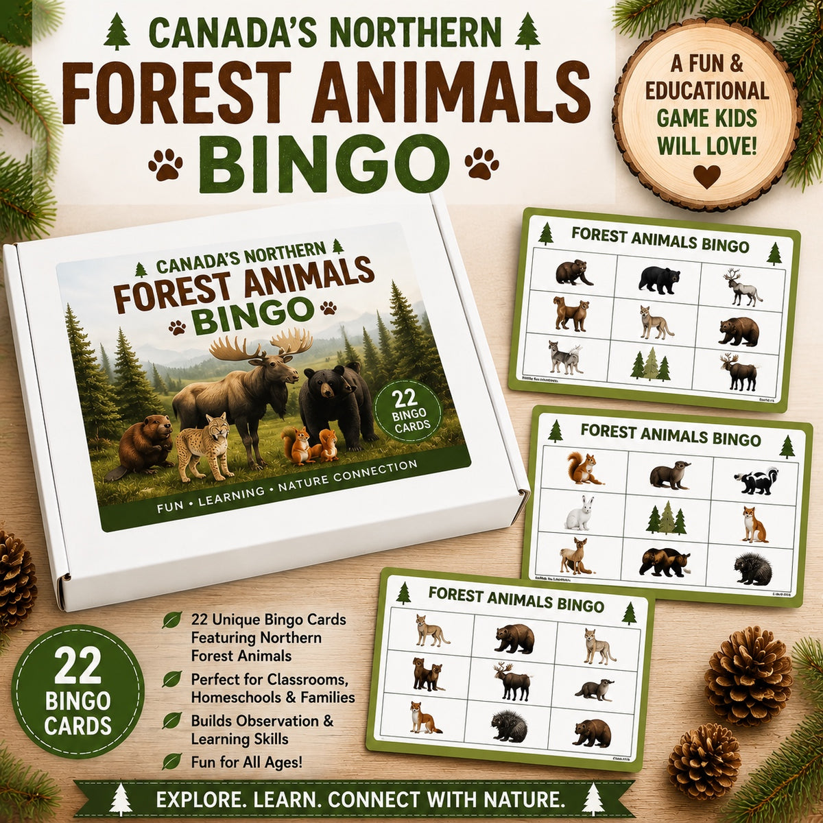 Canada's Northern Forest Animal Bingo