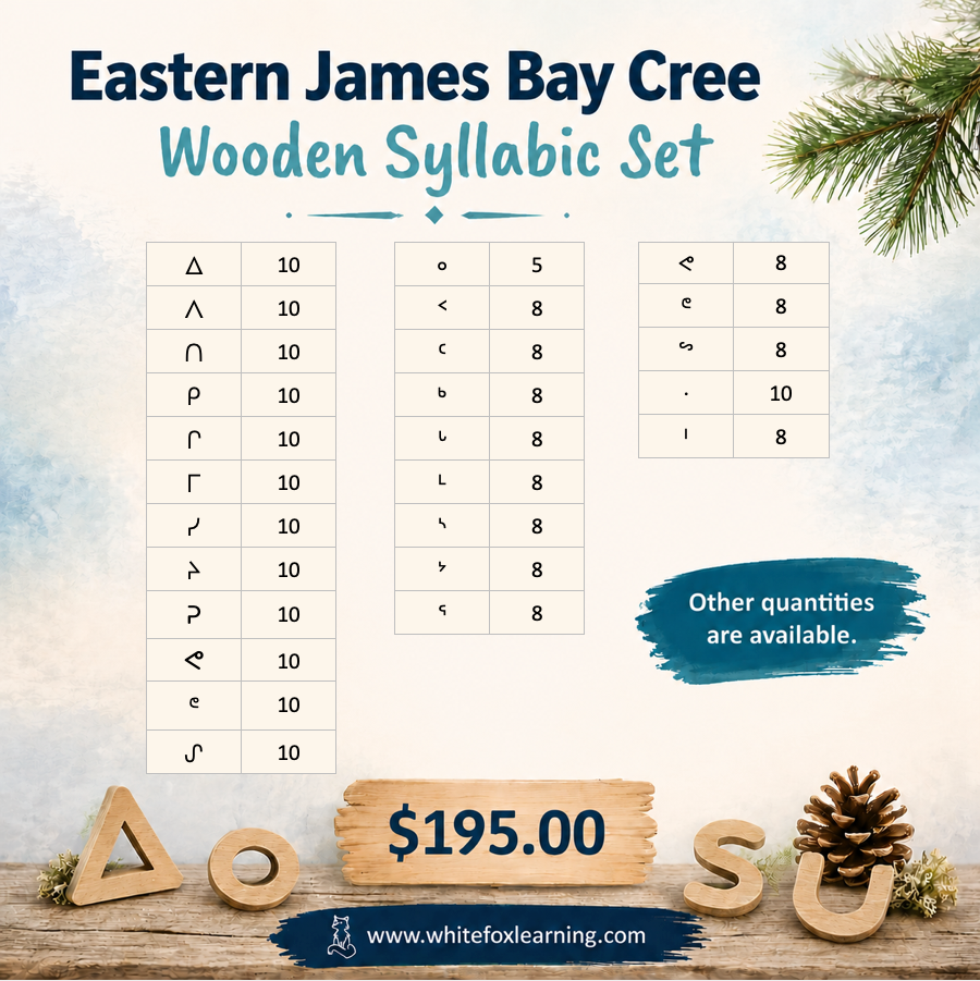 Eastern James Bay Cree Wooden Syllabic Symbols