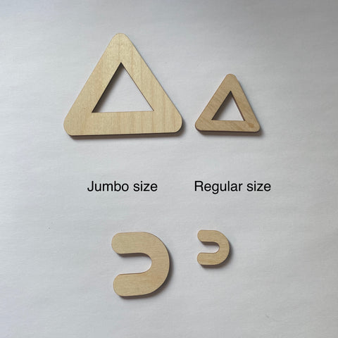 Jumbo Size Oji-Cree (eastern finals) Wooden Syllabic Symbols