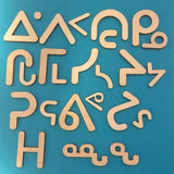 Jumbo Size Inuktitut (Nunavut) Wooden Syllabic Symbols - Class set