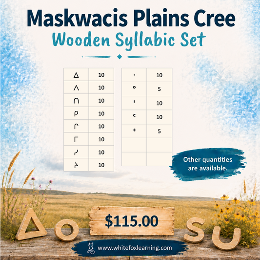 Maskwacis Plains Cree Wooden Syllabic Symbols