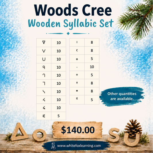 Woods Cree Wooden Syllabic Symbols