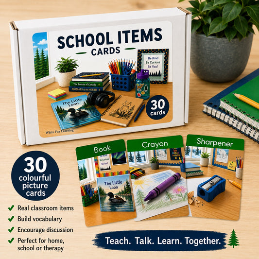 School Items Picture Cards