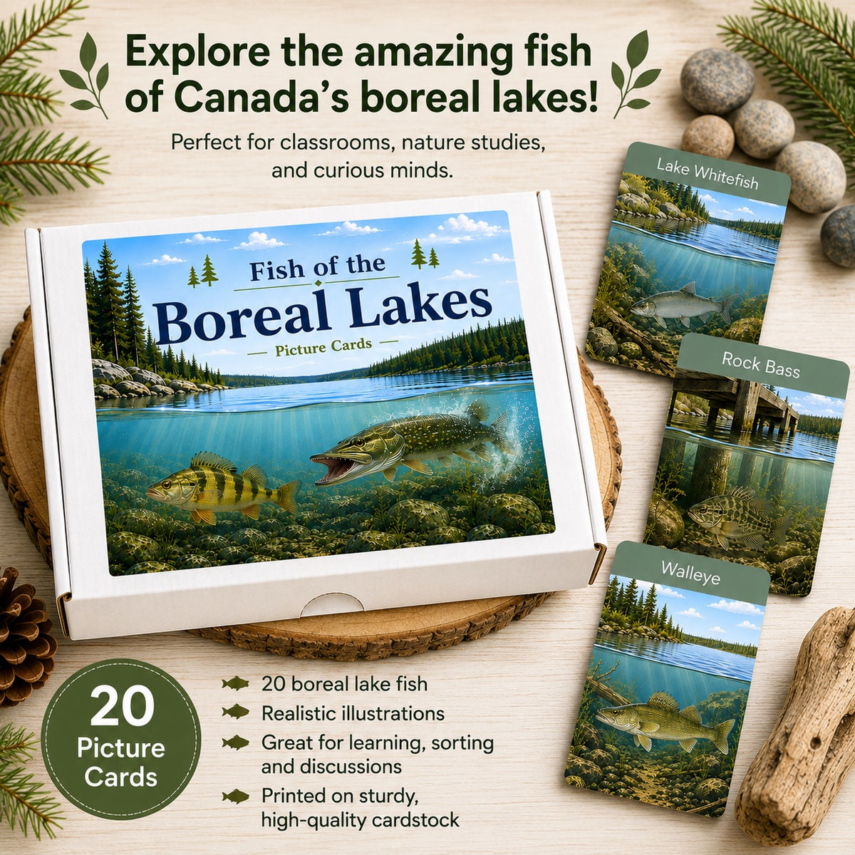 Fish of the Boreal Lakes Picture Cards