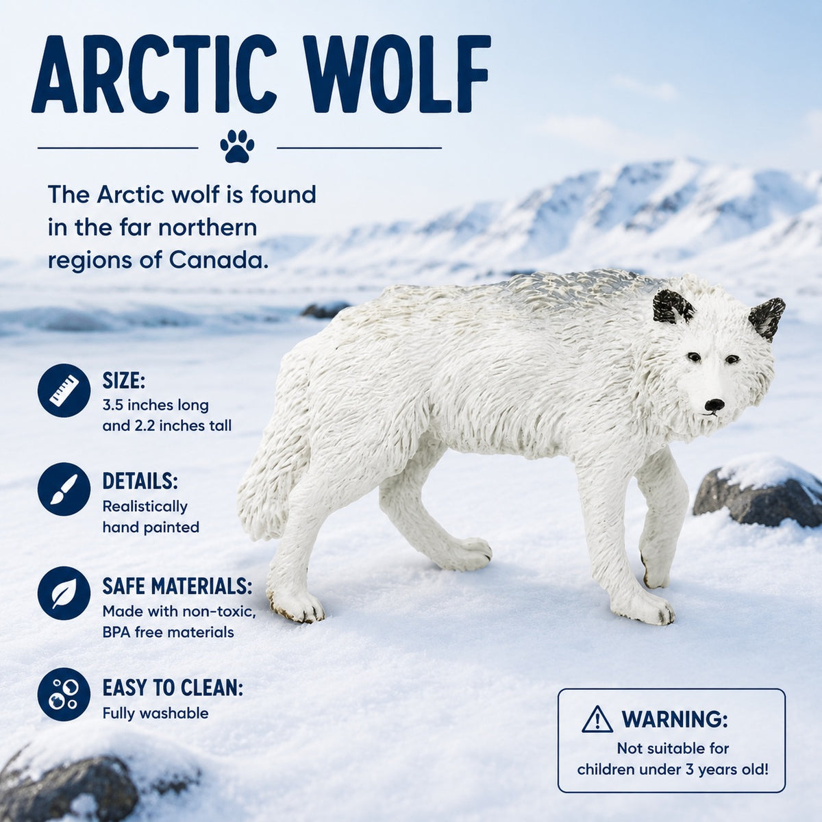 Arctic Wolf Figurine