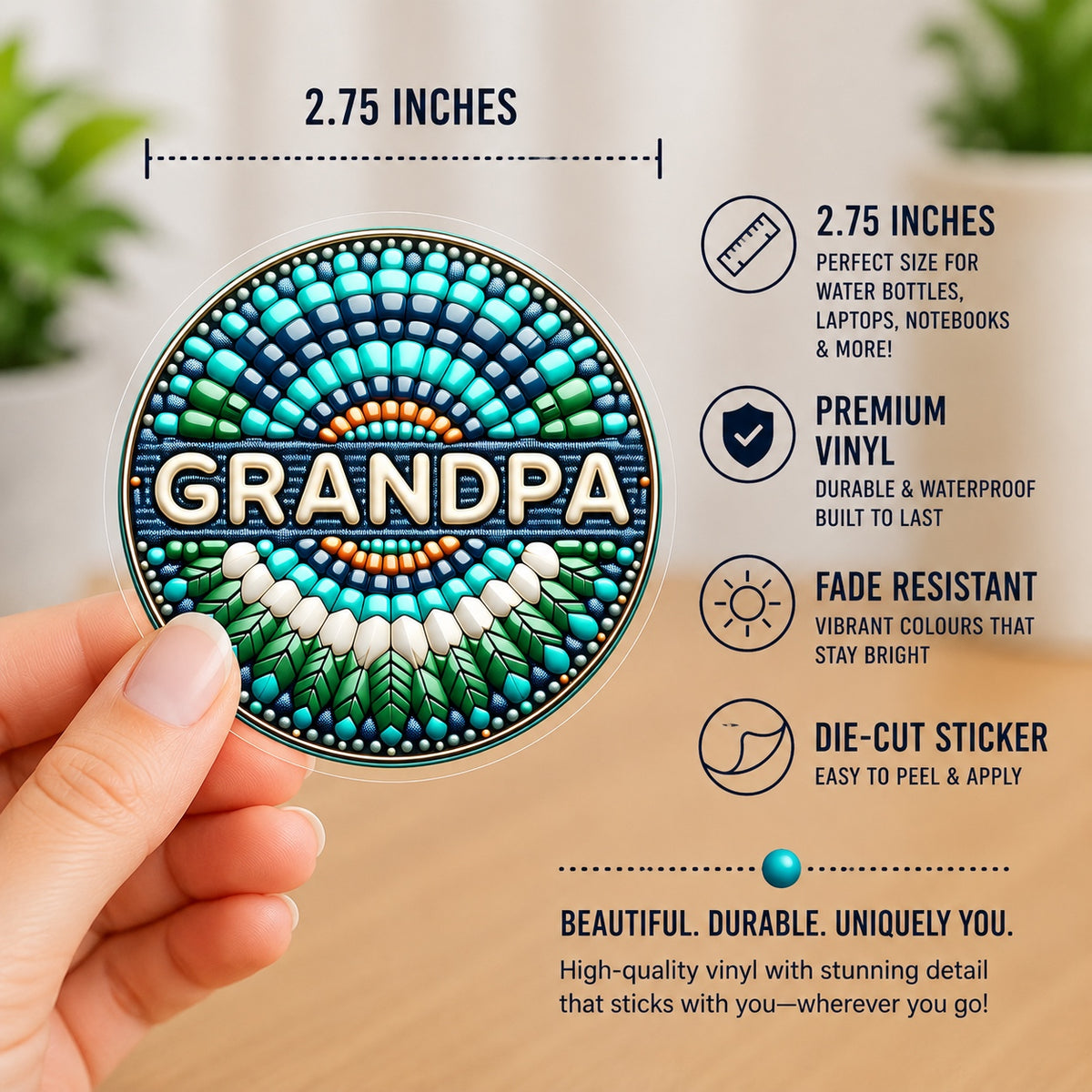 Grandpa Vinyl Die-Cut Sticker
