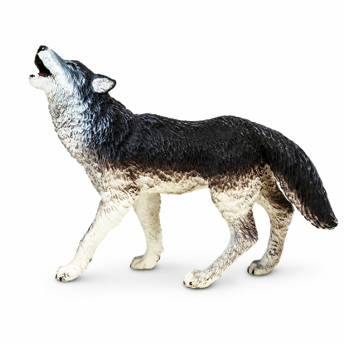 Howling Grey Wolf Figurine