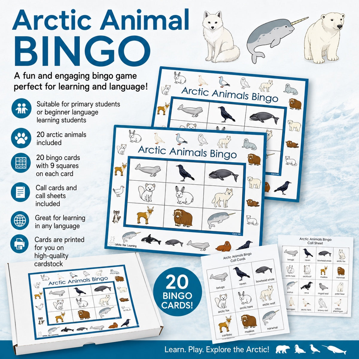 Arctic Animal Bingo