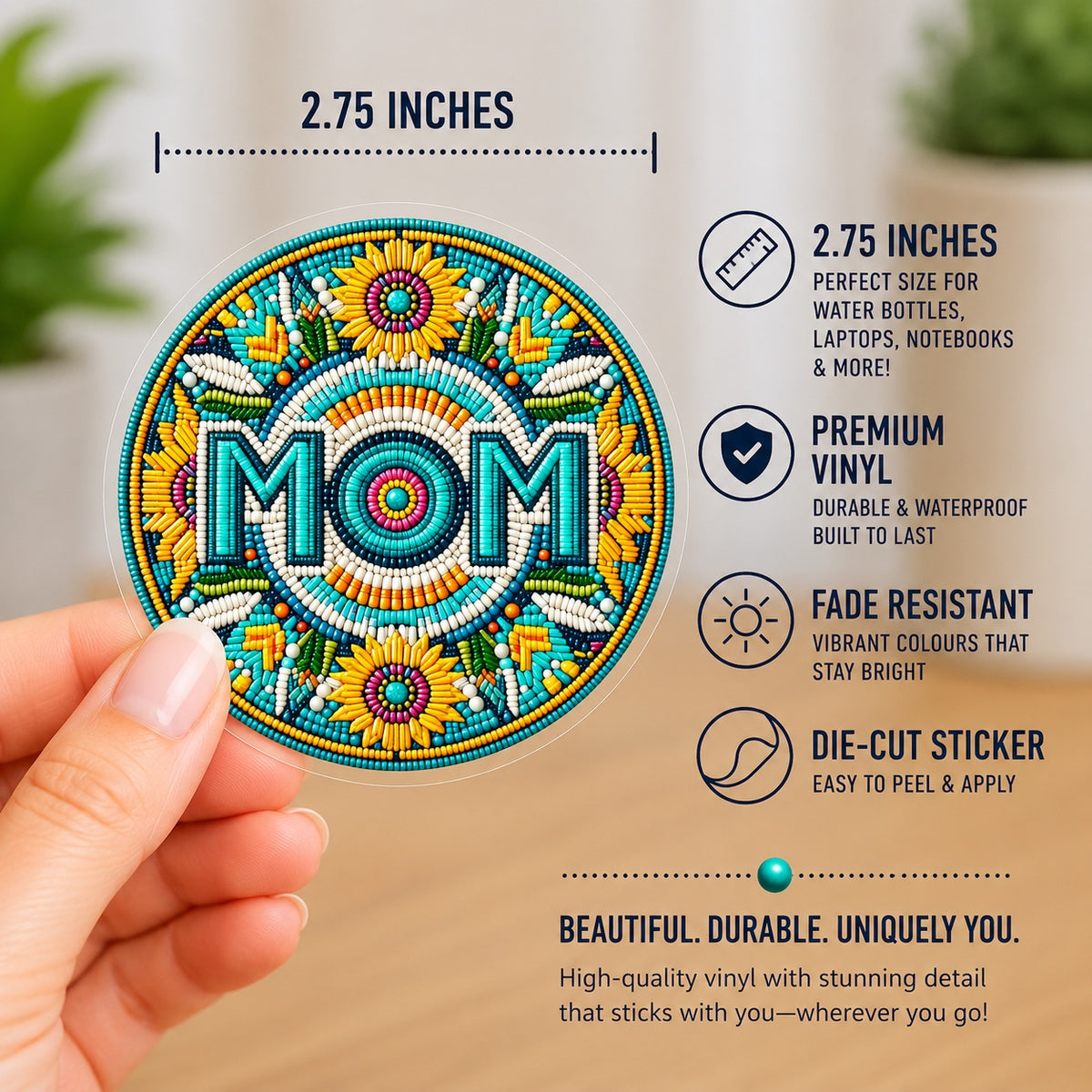 Mom Vinyl Die-Cut Sticker