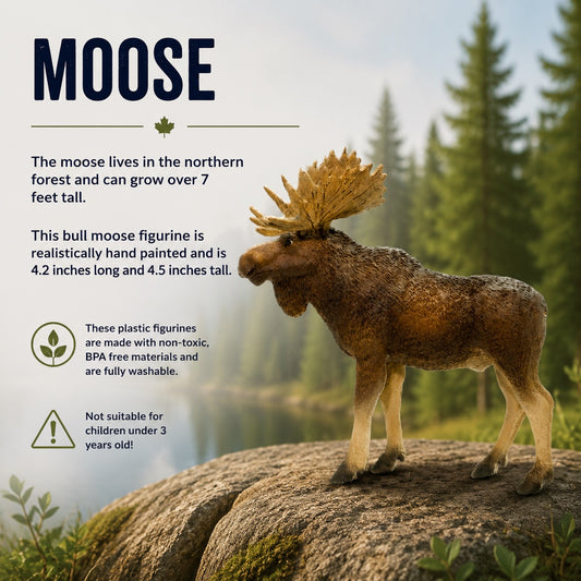 Moose Bull Figurine