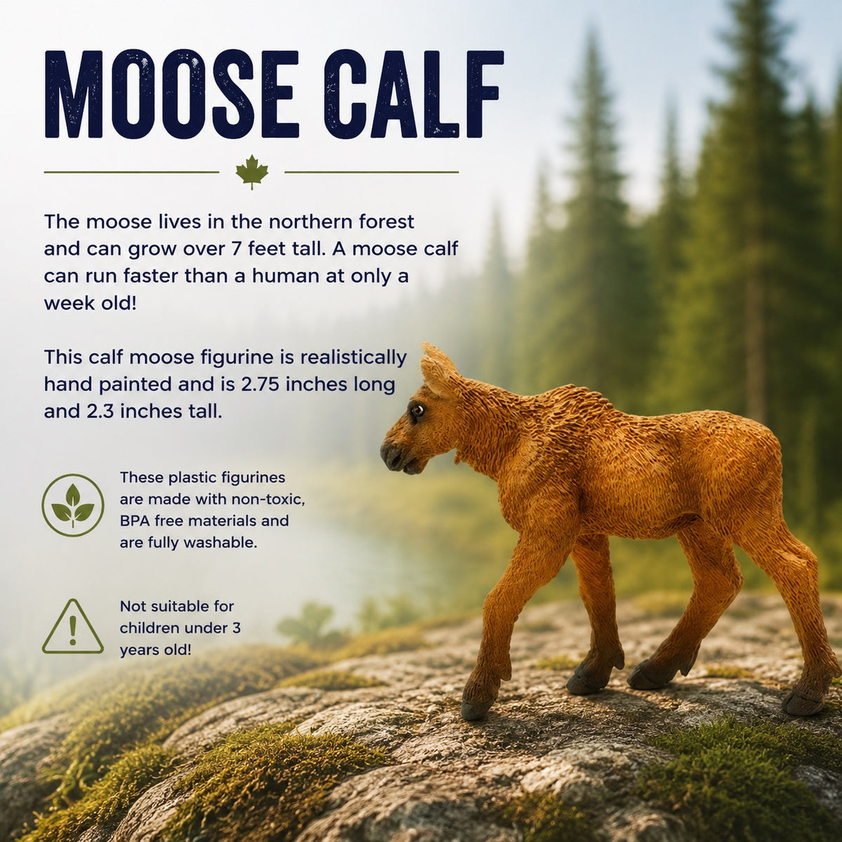 Moose Calf Figurine