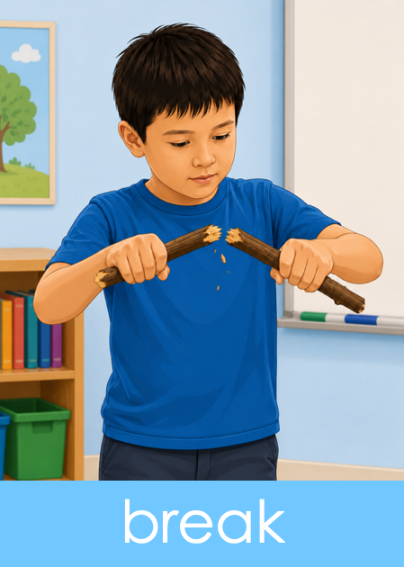 Action Words Picture Cards