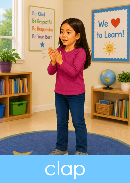 Action Words Picture Cards
