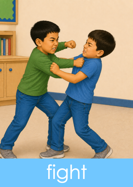 Action Words Picture Cards