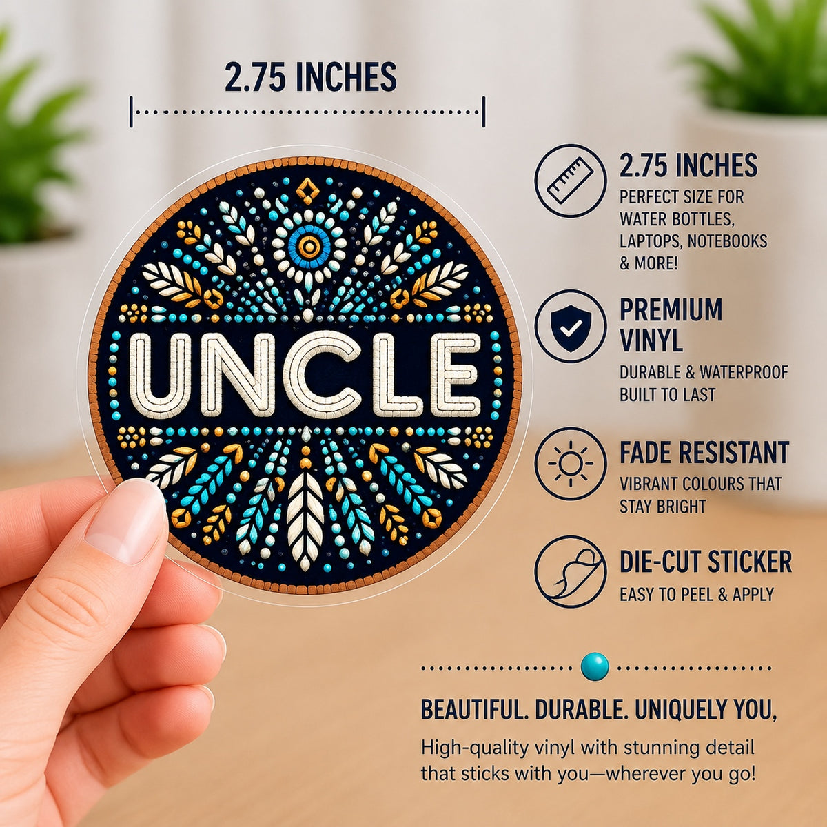 Uncle Vinyl Die-Cut Sticker