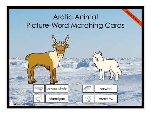 Arctic Animals Matching Cards - Printed Product