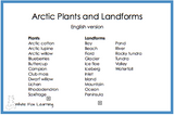Arctic Plants and Landforms Cards - Printed Product