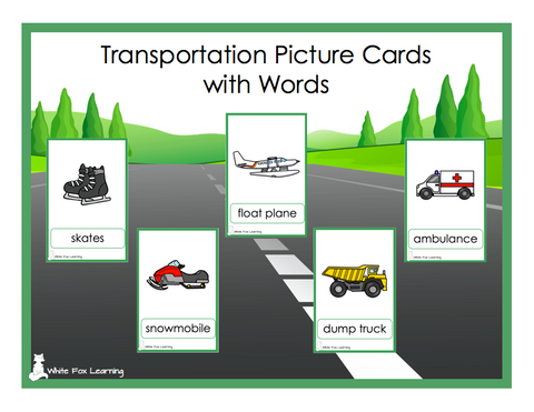 Transportation Picture Cards - Digital Product