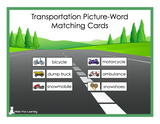 Transportation Picture-Word Matching Cards - Digital Product